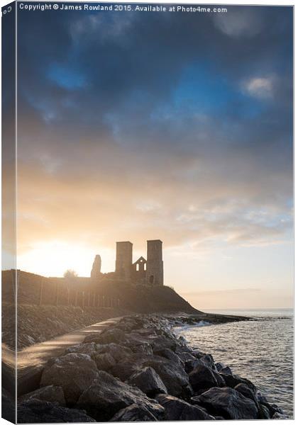  Reculver Towers Canvas Print by James Rowland