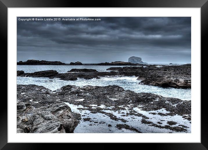  Rocks and the Bass Rock Framed Mounted Print by Gavin Liddle