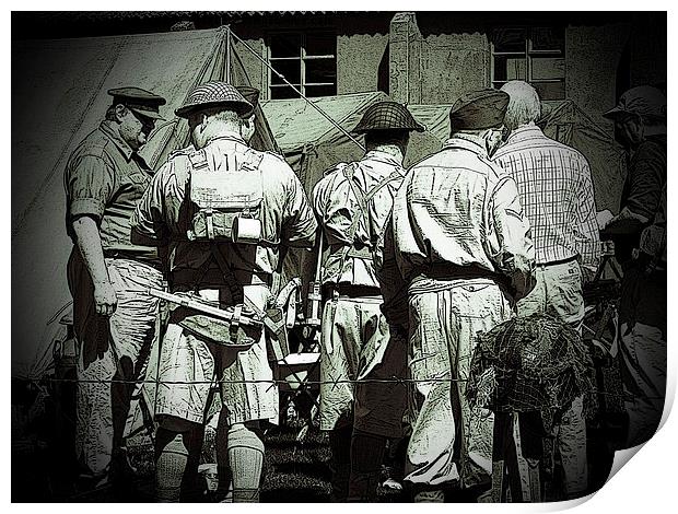  Dads Army on parade Print by Robert Gipson