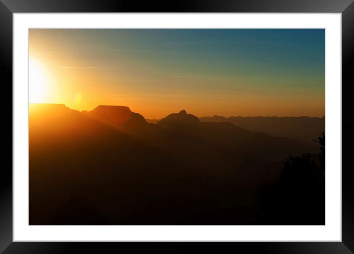  Grand Canyon Sunrise Framed Mounted Print by Greg Marshall