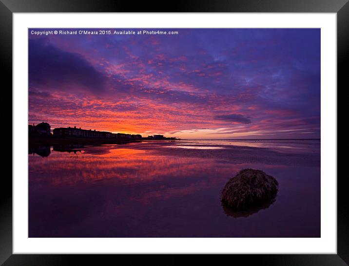 Sunset on Morecambe bay Framed Mounted Print by Richard O'Meara