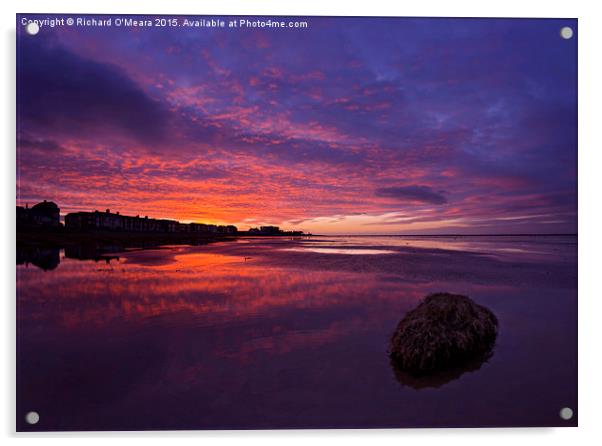 Sunset on Morecambe bay Acrylic by Richard O'Meara
