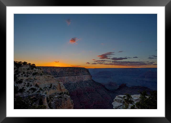  Grand Canyon Sunset Framed Mounted Print by Greg Marshall