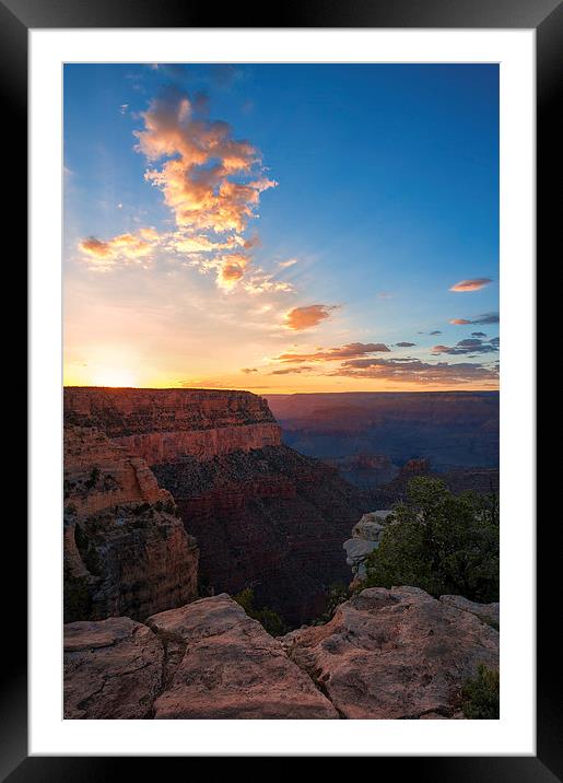 Grand Canyon Sunset Framed Mounted Print by Greg Marshall