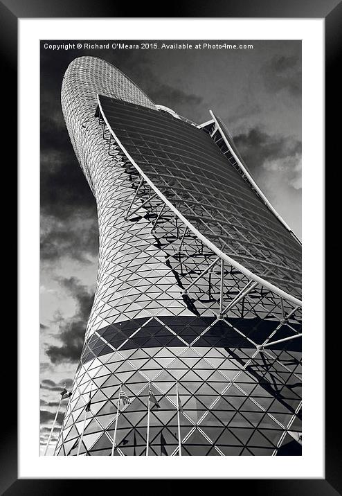 Hyatt Capital Gate Abu Dhabi Framed Mounted Print by Richard O'Meara