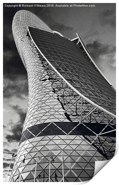 Hyatt Capital Gate Abu Dhabi Print by Richard O'Meara