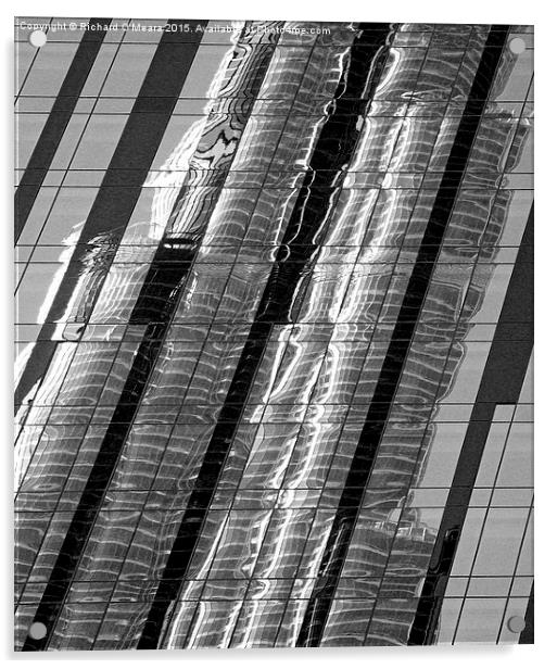 Reflection of part of the Burj Khalifa, in an offi Acrylic by Richard O'Meara