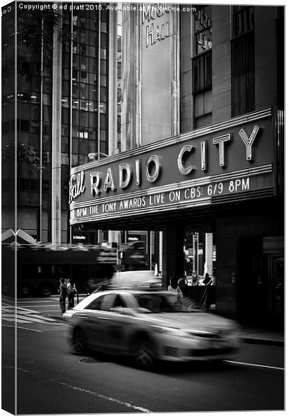  Radio City, NYC Canvas Print by ed pratt