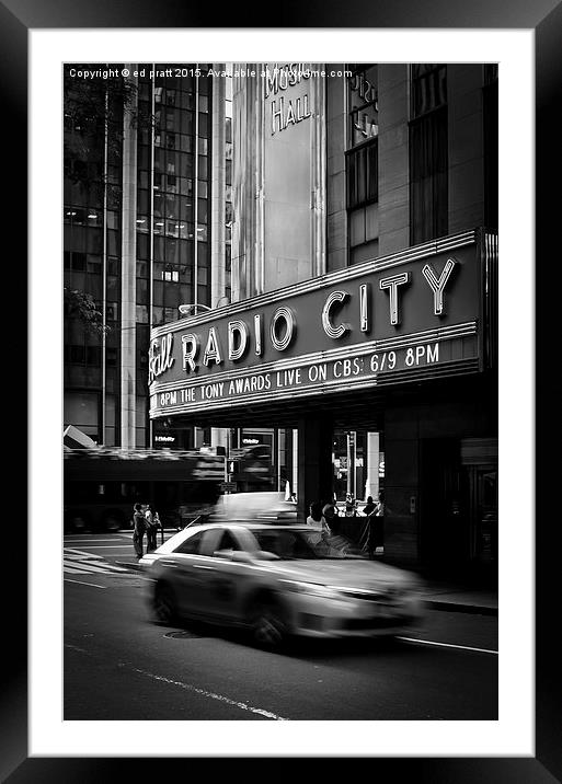  Radio City, NYC Framed Mounted Print by ed pratt