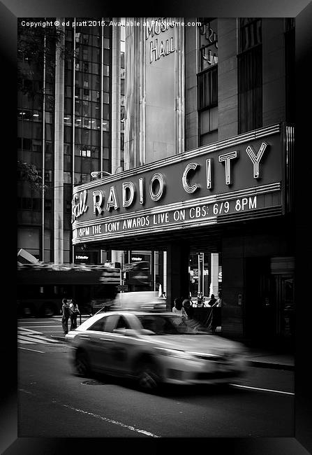  Radio City, NYC Framed Print by ed pratt
