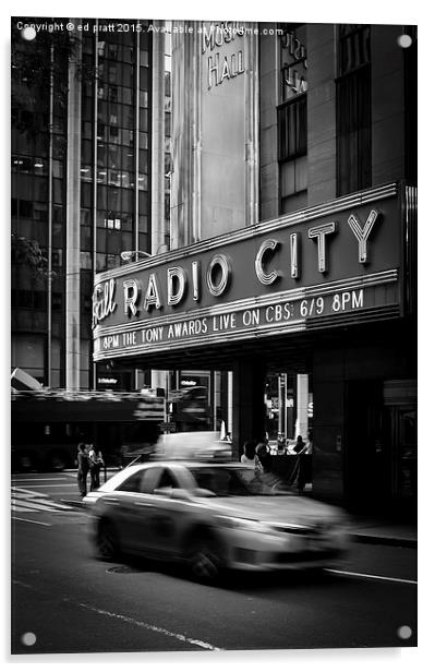  Radio City, NYC Acrylic by ed pratt