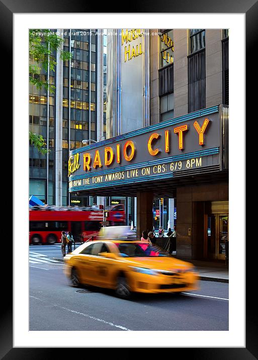   Radio City, NYC Framed Mounted Print by ed pratt