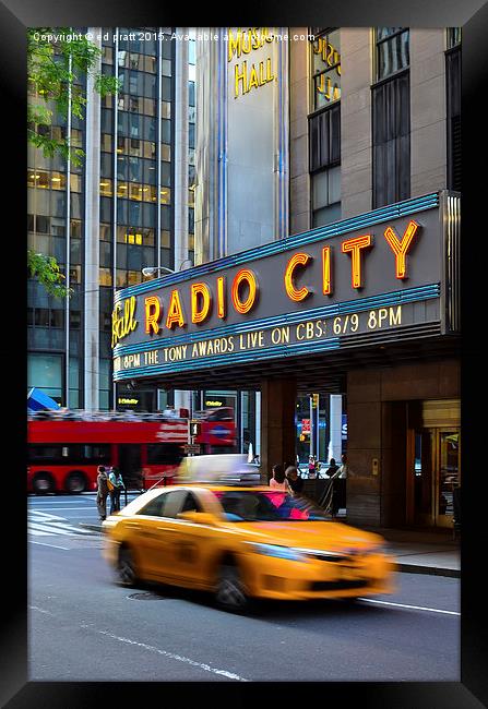   Radio City, NYC Framed Print by ed pratt
