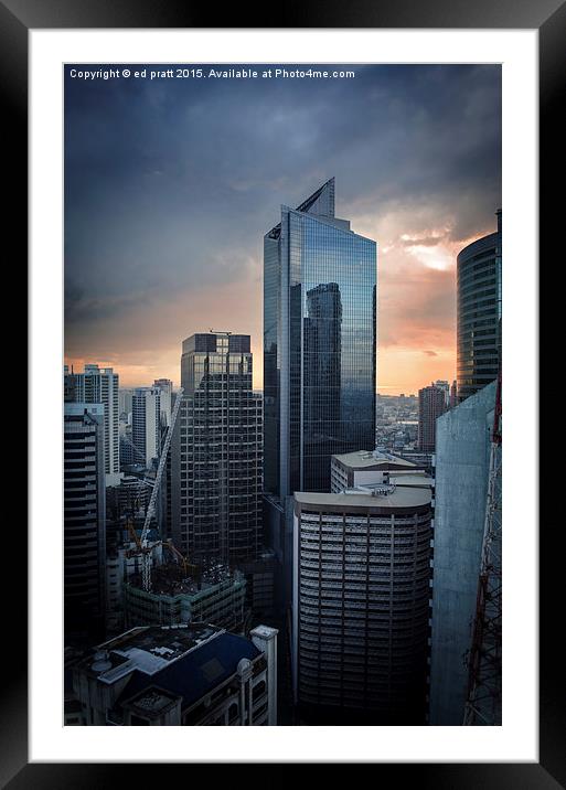  Manila Skyscraper Framed Mounted Print by ed pratt