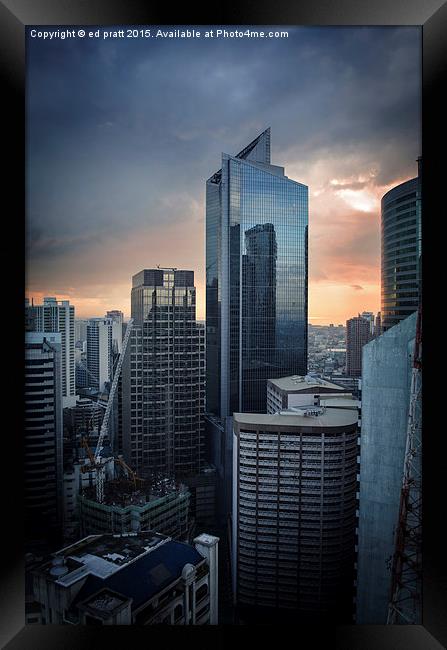  Manila Skyscraper Framed Print by ed pratt