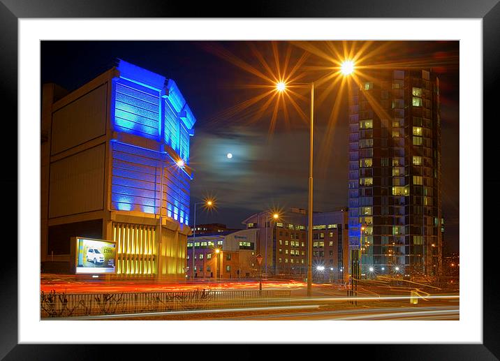 Moore Street Sub Station and Velocity Tower  Framed Mounted Print by Darren Galpin