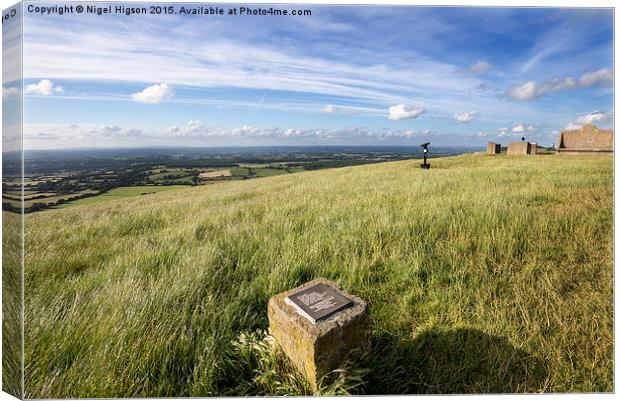  View across from Devils Dyke, South Downs, Sussex Canvas Print by Nigel Higson