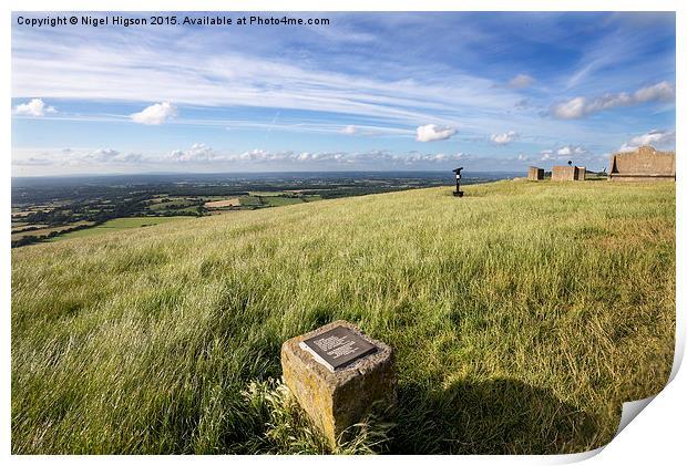  View across from Devils Dyke, South Downs, Sussex Print by Nigel Higson