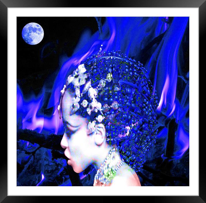  Blue Goddess Framed Mounted Print by Matthew Lacey