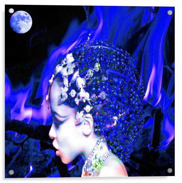  Blue Goddess Acrylic by Matthew Lacey