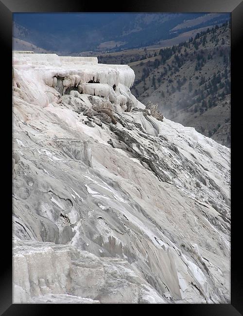 Mammoth Hot Springs Framed Print by Mary Lane