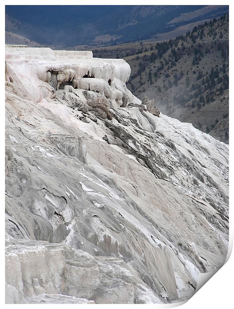 Mammoth Hot Springs Print by Mary Lane