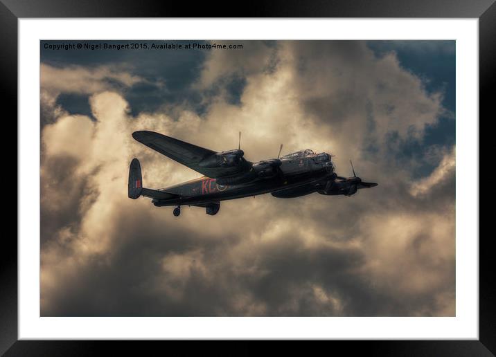  BBMF Lancaster Bomber Framed Mounted Print by Nigel Bangert