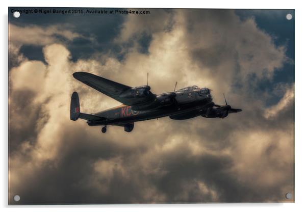  BBMF Lancaster Bomber Acrylic by Nigel Bangert