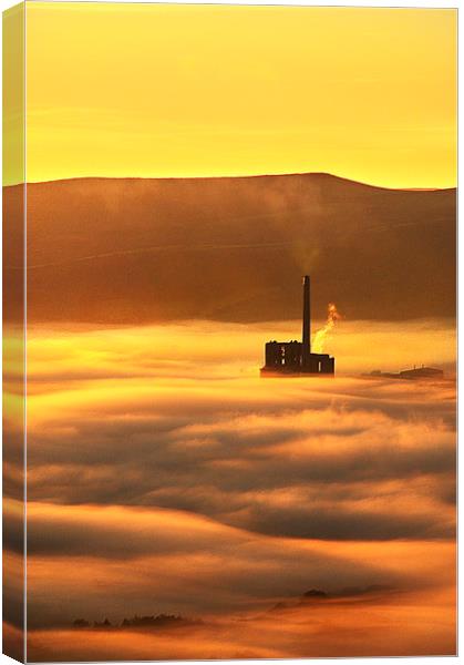  golden mist over Castleton Canvas Print by Robert Fielding