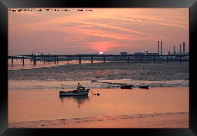  Canvey Island Sunset Framed Print by Sue Condon