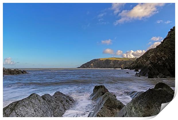  Sandy Cove, Lee Bay North Devon. Print by Dave Wilkinson North Devon Ph