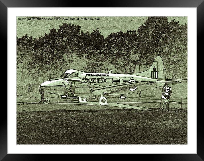 Arty De Havilland DH104 Devon Framed Mounted Print by Robert Gipson