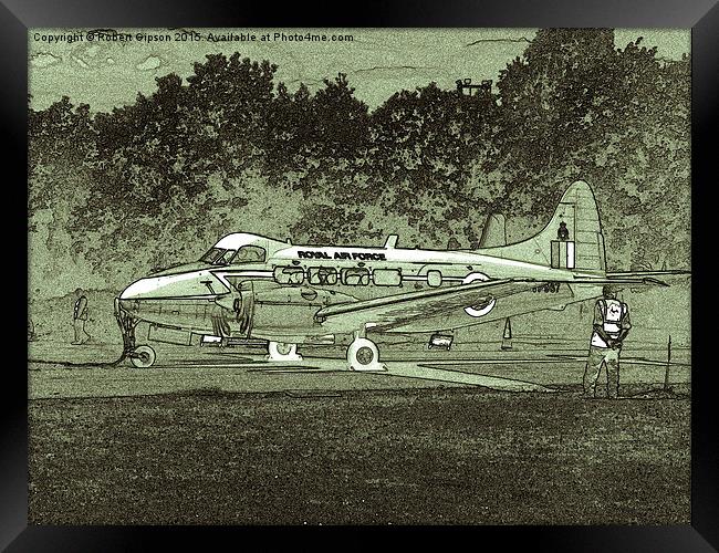Arty De Havilland DH104 Devon Framed Print by Robert Gipson