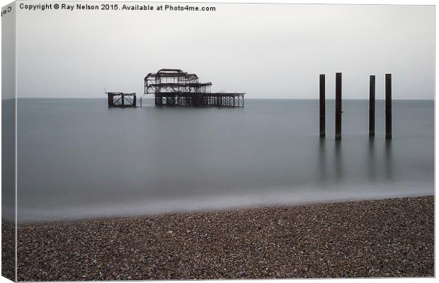  Brighton West Pier No.4 Canvas Print by Ray Nelson