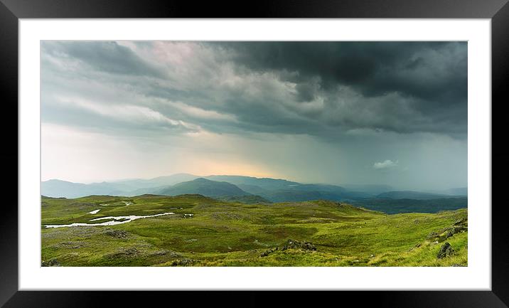  Storm over Crinkle Crags Langdale Framed Mounted Print by Greg Marshall