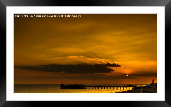  Brighton Sunset Framed Mounted Print by Ray Nelson