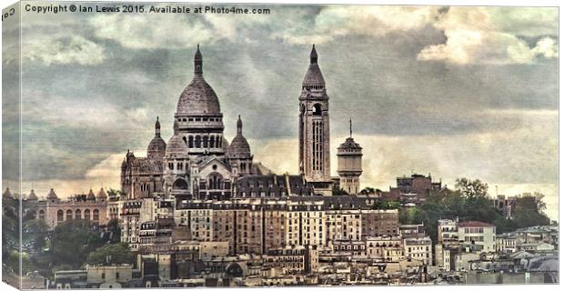  Across The Rooftops to Montmatre Canvas Print by Ian Lewis