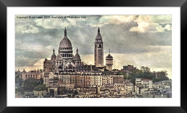  Across The Rooftops to Montmatre Framed Mounted Print by Ian Lewis
