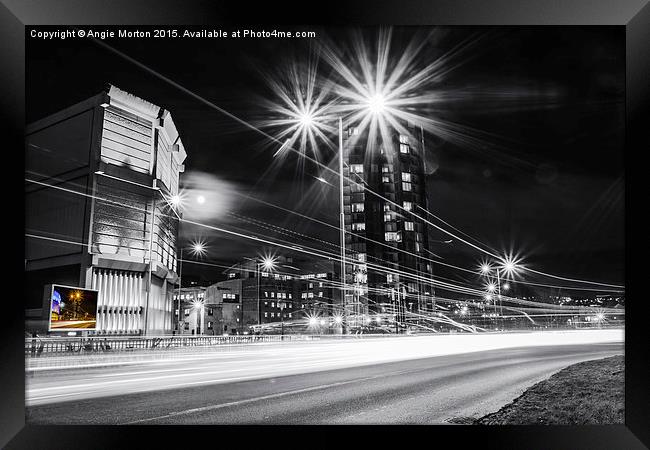 Moore Street Substation at Rush Hour Framed Print by Angie Morton