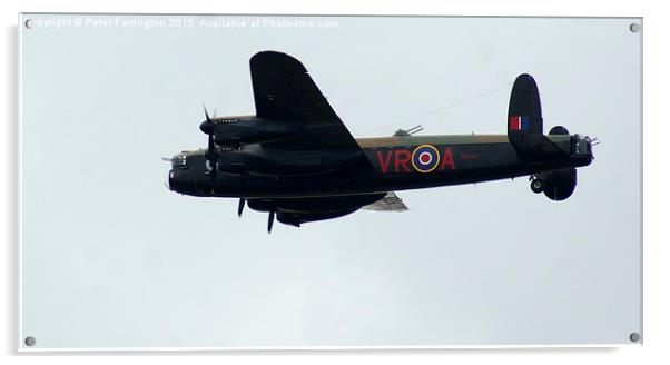  Canadian Avro Lancaster Bomber Acrylic by Peter Farrington