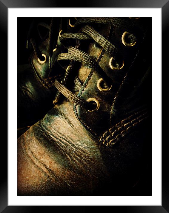  old boots Framed Mounted Print by Heather Newton