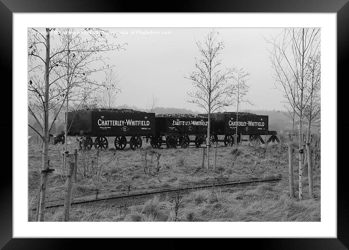 Old Coal transport train carriages  Framed Mounted Print by Andrew Heaps