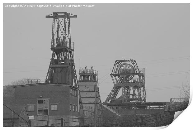  Whitfield Colliery Buildings Relics of Industrial Print by Andrew Heaps