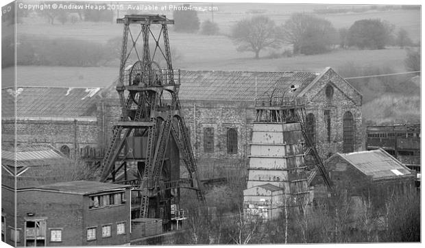  Dis-used Colliery Building Canvas Print by Andrew Heaps