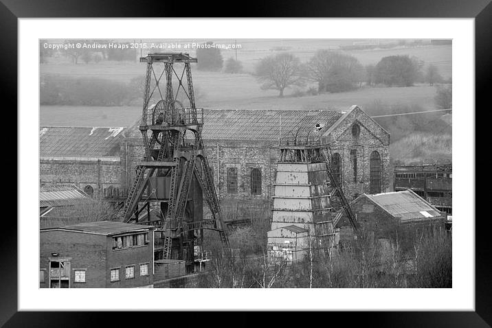  Dis-used Colliery Building Framed Mounted Print by Andrew Heaps
