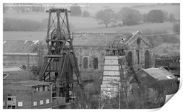  Dis-used Colliery Building Print by Andrew Heaps