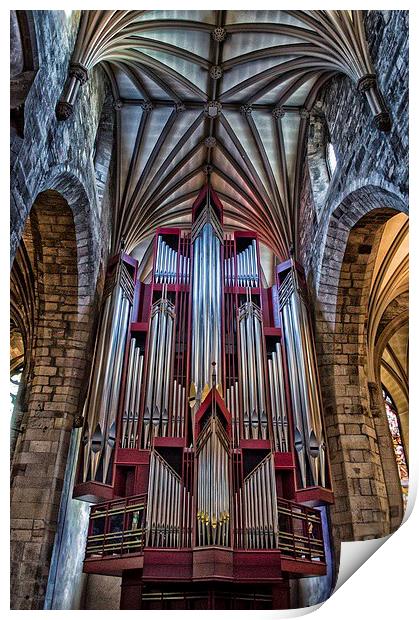 Pipe Organ  Print by Stuart Sinclair