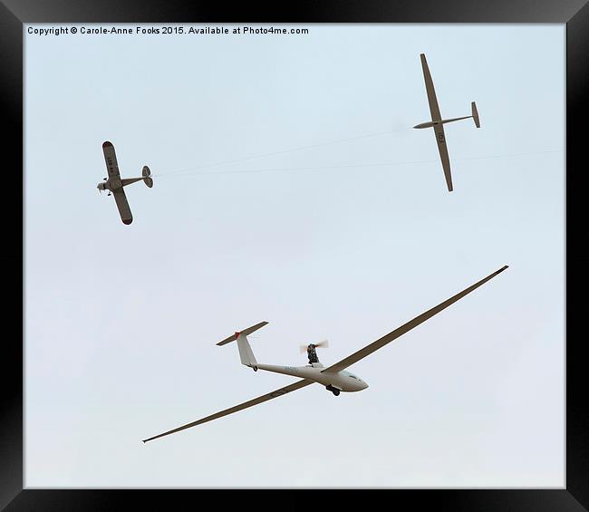 Gliders And Towing Aircraft Framed Print by Carole-Anne Fooks