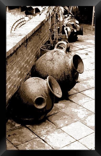 Pots in Alajuela  Framed Print by james balzano, jr.