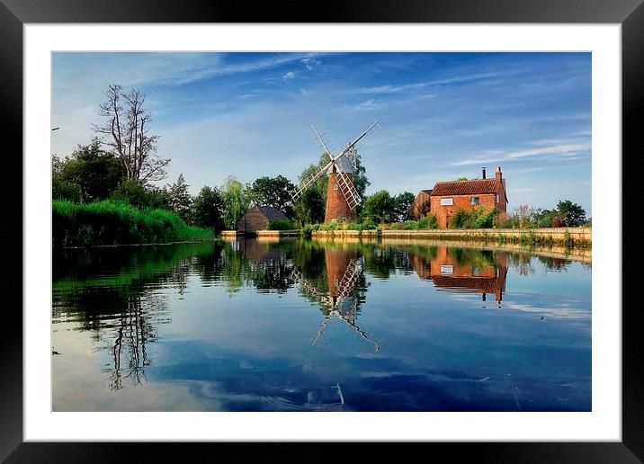  Hunsett Mill on the River Ant Framed Mounted Print by Broadland Photography